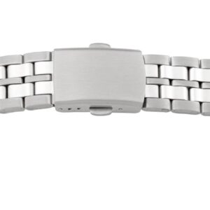 Metallband Edelstahl 18mm weiß mattiert/poliert