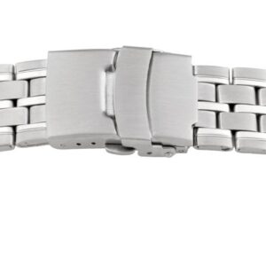 Metallband Edelstahl 18mm weiß mattiert/poliert