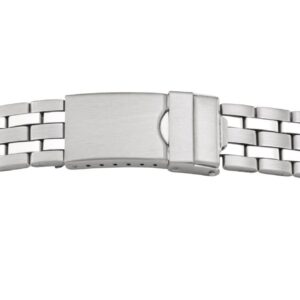 Metallband Edelstahl 18mm weiß mattiert/poliert