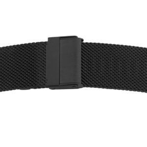 Quick Release Milaneise-Metallband Edelstahl 22mm Stahl schwarz
