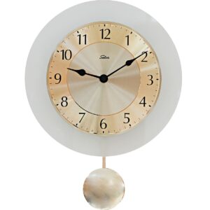 SELVA Funk-Pendelwanduhr Glas Merching