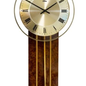 SELVA Funk-Pendelwanduhr Wurzelnuss Grafrath