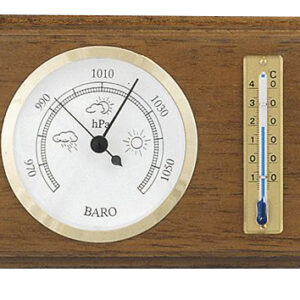 Baro- und Thermometer Eiche rustikal