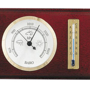 Baro- und Thermometer Mahagoni