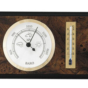 Baro- und Thermometer Nusswurzel