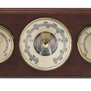 Wetterstation Made in Germany, Nussbaum - waagerechte Ausführung