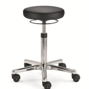 RF-Ergo Arbeitshocker mit blockierenden Rollen, Kunstleder schwarz