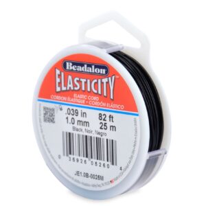 Elastischer Faden Stretch Cord Nylon schwarz Ø 1,00mm -25m