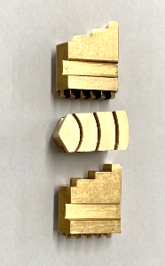 Spannbacken-Set Messing Stufenfutter außen