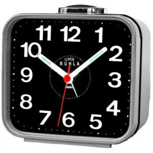 UMR Quarzwecker silber, mit mechanischer Glocke