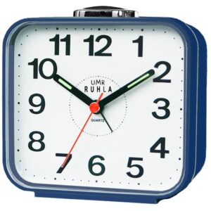 UMR Quarzwecker blau, mit mechanischer Glocke