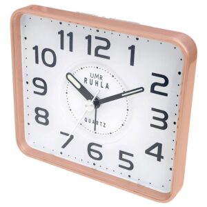 UMR Quarzwecker rosé, mit schleichender Sekunde und Blinklichtalarm