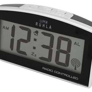UMR Funkwecker mit großem LC-Display, schwarz