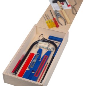 Laubsäge-Werkzeug-Set in Holzbox, 23 Teile