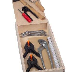 Werkzeug-Set in Holzbox, 16 Teile
