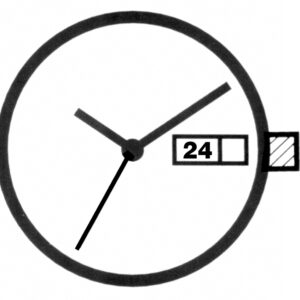 Kleinuhrwerk Quarz Ronda 509, Std.-H 2,10 SC, Big Date 3