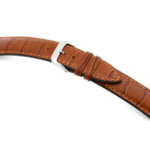 Lederband Jackson 24mm cognac mit Alligatorprägung XL