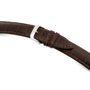 Lederband Jackson 24mm mokka mit Alligatorprägung XL