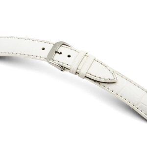 Lederband Jackson 24mm weiß mit Alligatorprägung XL