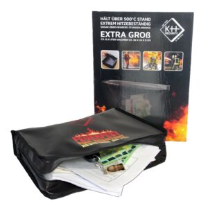 Feuerfeste Dokumententasche - große Größe für Ordner, Bücher und Aktensammler