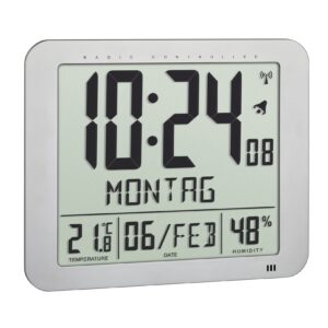 TFA Digitale Funkuhr mit Raumklima - zum Hängen oder Stellen