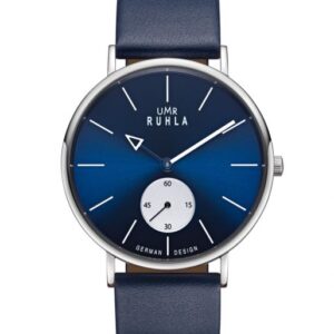 Uhren Manufaktur Ruhla - Quarz-Armbanduhr - Lederband blau