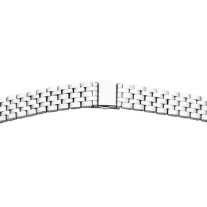 Metallband Edelstahl 20mm Stahl poliert mit Faltschließe gerader Anstoß