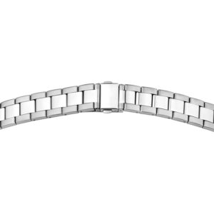 Metallband Edelstahl 18 mm weiß poliert/mattiert