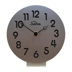 SELVA Funk-Tischuhr Alu-finish