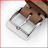 Dornschließe mit Manufakturwerk-Logo Edelstahl 18mm silber poliert