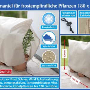 Pflanzen-Schutz beige, 180x120cm