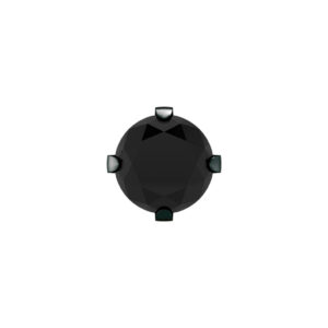 Erstohrstecker System 75 Noir schwarz, schwarz 5mm Studex