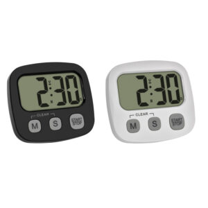 Digitaler Timer mit Stoppuhr und Uhrzeit im 2er Set