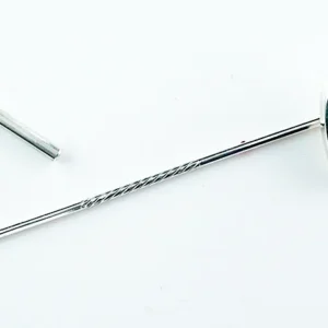 935er Reversnadel mit 1,02 ct. Semi Black Opal aus Australien