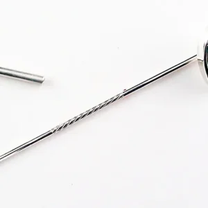 935er Reversnadel mit 1,57 ct. Black Crystal Opal aus Australien