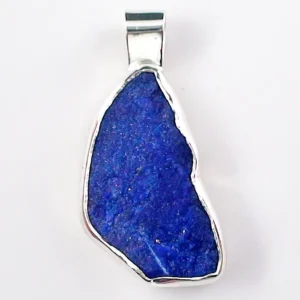 Silberanhänger mit 14,93 ct Lapislazuli  aus 935er Silber mit Lederkette