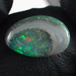 1,87 ct. Lightning Ridge Semi Black Picture Opal Vollopal Australien