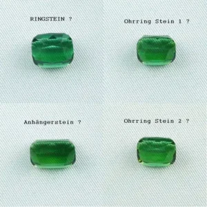 4 kalibrierte dunkel grüne Turmaline Verdelith 20,48 ct Turmalin Set