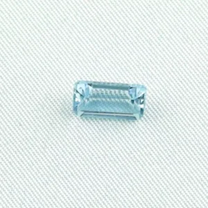 Blauer Aquamarin Octagon Bar Cut 1,71 ct Schmuckstein Edelstein