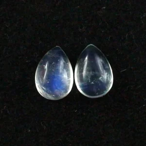 2,31 + 2,36 ct. Mondsteine mit  Blautönen - Mondsteine Pärchen mit Zertifikat