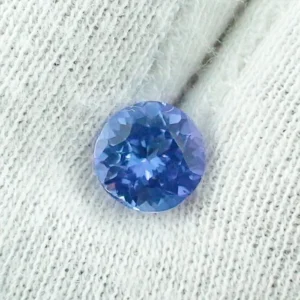 AAA Tansanit 1,30 ct Brillant Rund multifacettiert Schmuckstein  7,29 x 4,13 mm