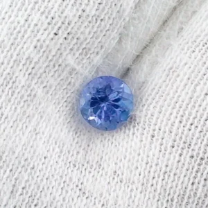 AAA Tansanit 0,62 ct Brillant Rund multifacettiert Schmuckstein 5,08 x 3,58 mm