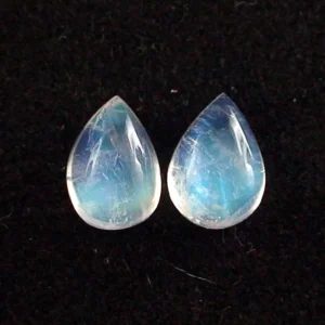 3,28 + 3,42 ct. Mondsteine mit  Blautönen - Mondsteine Pärchen