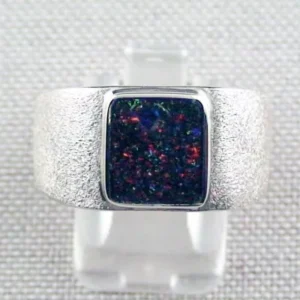 Konfigurator Herrenring mit Fairy Boulder Opal aus Gold oder Silber