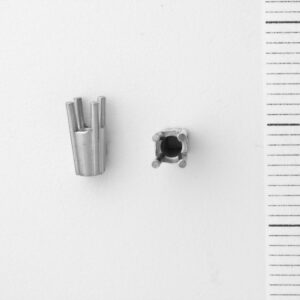 Chaton konisch Gold 585/-Wg Ø 2,00mm , Höhe 6,30mm mit 4 Stotzen, lang