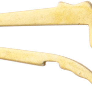 Hakenschnäpper Silber 925/- gelb einreihig, L 5,50 x B 2,60mm