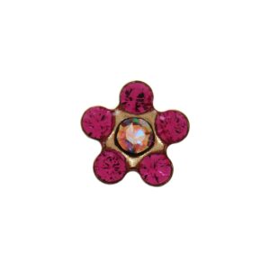 Erstohrstecker System 75 gelb Daisy Baby Rosé mit Stein Crystal Studex