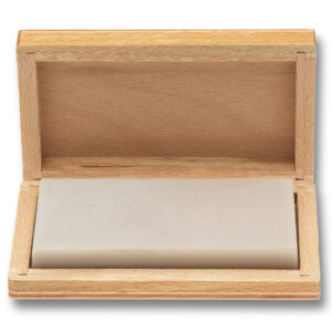 Arkansas-Schleifstein im Holzkasten