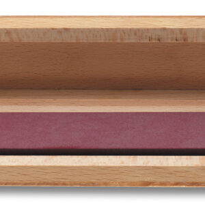 Degussit-Schleifstein im Holzkasten