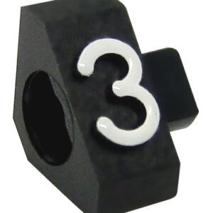 Preisschild 3 schwarz/Schrift weiß Höhe 4 mm